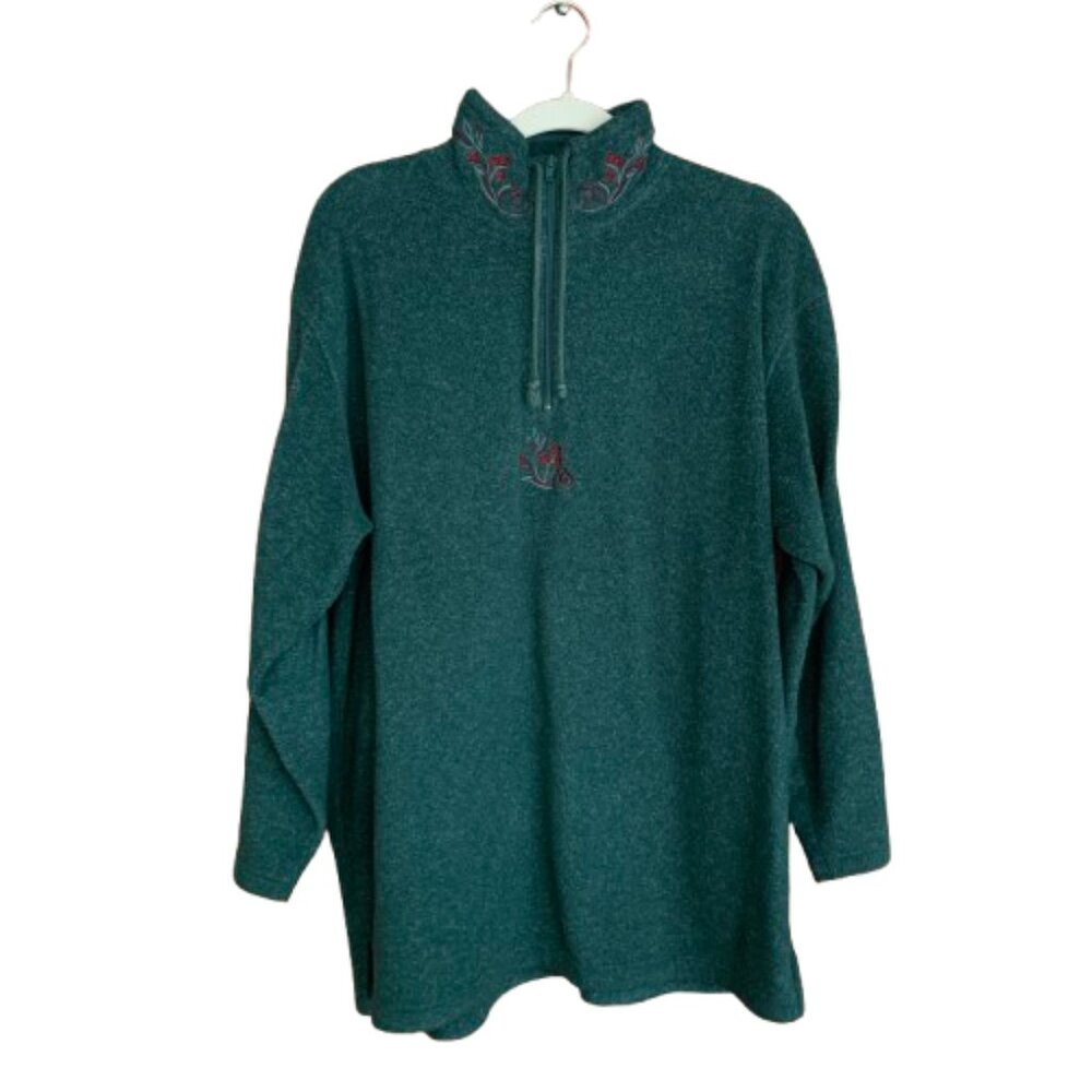 Vintage Victoria's Secret Country Medium Pullover Cottagecore Fleece Sweater EUC